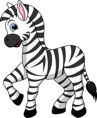 Plakat zebra cartoon