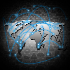 Internet Concept on social  background