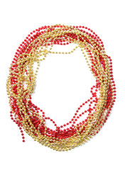 Number zero of red and gold beads