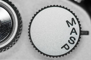 Mode dial on SLR camera