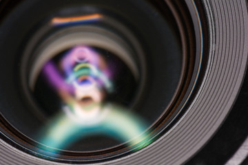 Front element of a camera lens