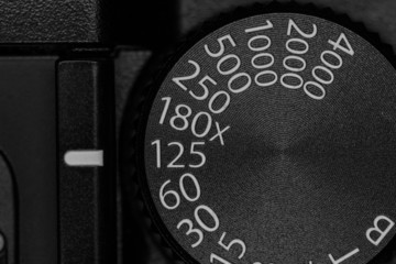 Shutter speed dial on a camera
