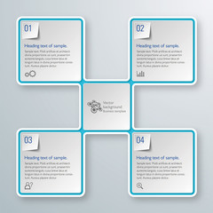 Infographics Vector Background 4-Step Process