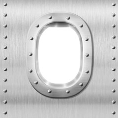 metal porthole or window