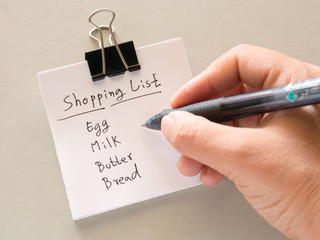 shopping list