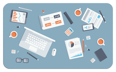 Business meeting flat illustration