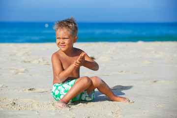 boy on the beach
