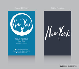 Fototapeta premium Modern Business-Card Design with New York Icon
