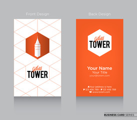 Modern Business-Card Design with Galata Tower Icon