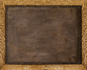Obraz premium Leder alt Rahmen Nägel