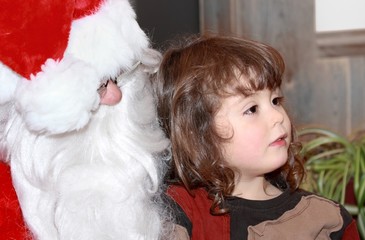 enfant et père noel