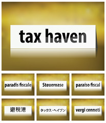 Tax Haven Concept on white background