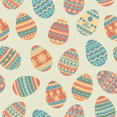 Seamless pattern off easter eggs.