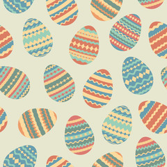 Seamless pattern off easter eggs.
