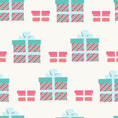Seamless pattern of gifts and presents
