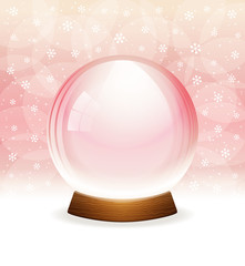 Vector empty transparent snow globe