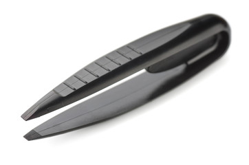 Black plastic tweezers