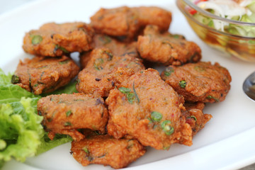 Deep fried curried fish ball