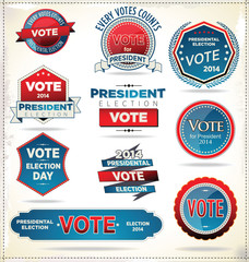 Obraz premium Election badges and labels