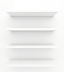 shelves on a white background