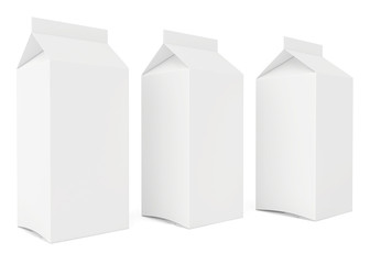 Blank milk or juice carton cans