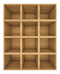 wooden bookshelf