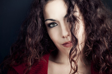 Naklejka premium Beautiful french girl