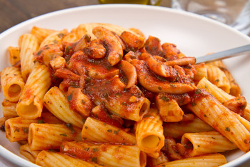 Pasta with octopus
