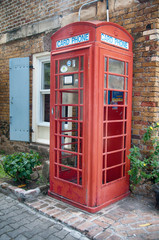 Fototapeta premium Traditional Red English Telephone Box