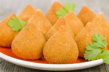 Coxinha de Galinha - Brazilian deep fried chicken snack