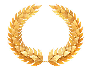 Round golden wreath of the winner