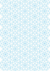 Repeating blue geometric lines on white background