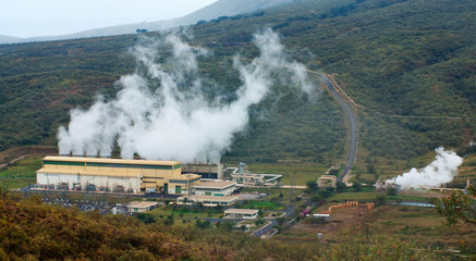 Olkaria II  geothermal power plant in Kenya