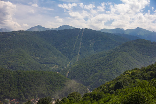 Mountains of Krasnaya Polyana. Sochi, Russia.