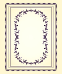 Vintage ornament frame
