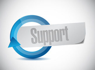 support sign illustration