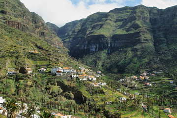 The Valle Gran Rey on the island La Gomera
