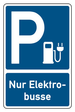 parksymbol parken nur elektrobusse