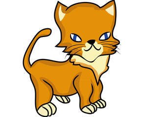 Cartoon kitten