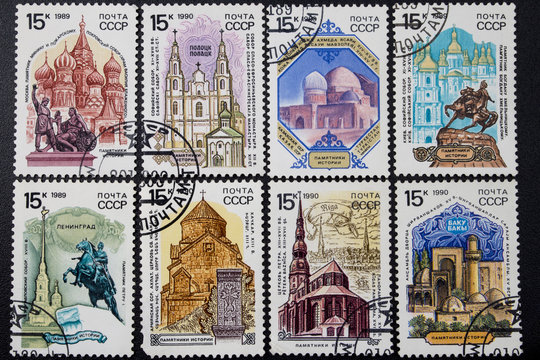 retro postage stamp