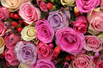 Obraz na płótnie Canvas Bridal flower arrangement in pink