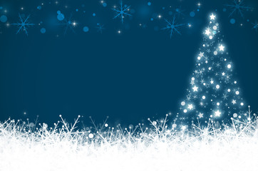 Blue christmas and New Year background.