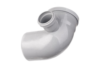 sanitary PVC fittings isolated on white