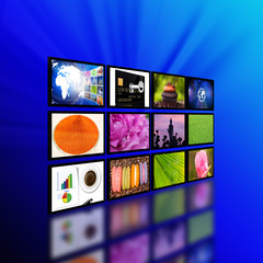 Television  with internet production technology concept