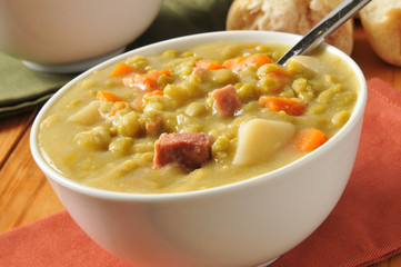 Split pea soup with ham