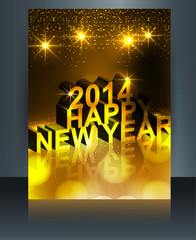 vector beautiful shiny brochure happy new year template colorful