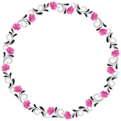 Decorative round frame