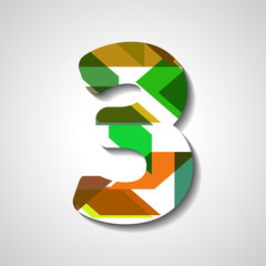 abstract illustration, number collection - 3