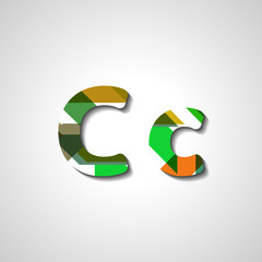 Colorful letter alphabet, abstract illustration