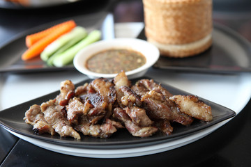 grilled pork with sticky rice